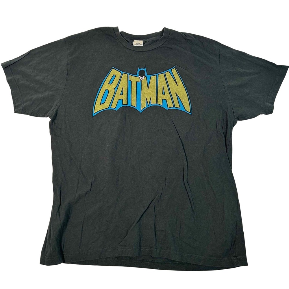 DC Comics Originals Batman Graphic T-Shirt Mens 2XL Black Short Sleeve Cotton